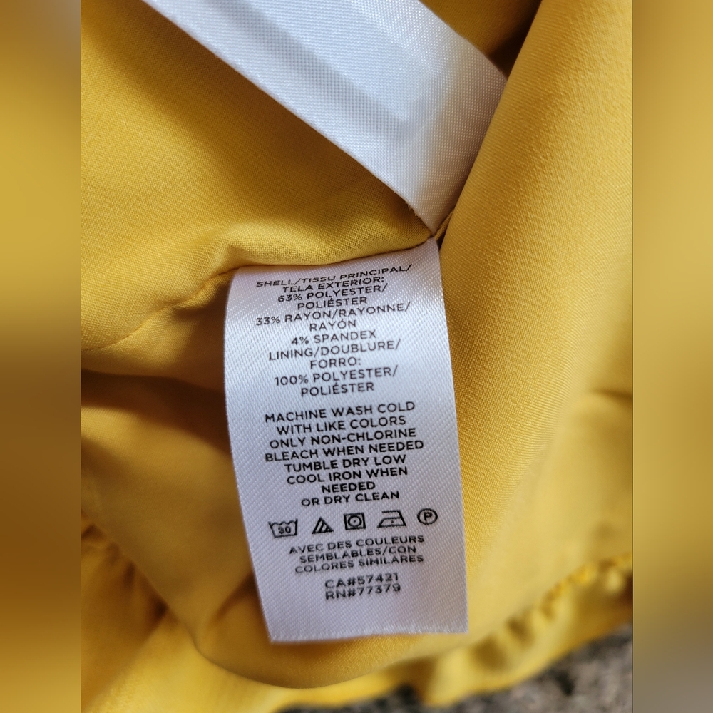 NEW Ann Taylor Vibrant Sunshine Yellow Pencil Skirt Size 2 NWOT - Picture 8 of 8